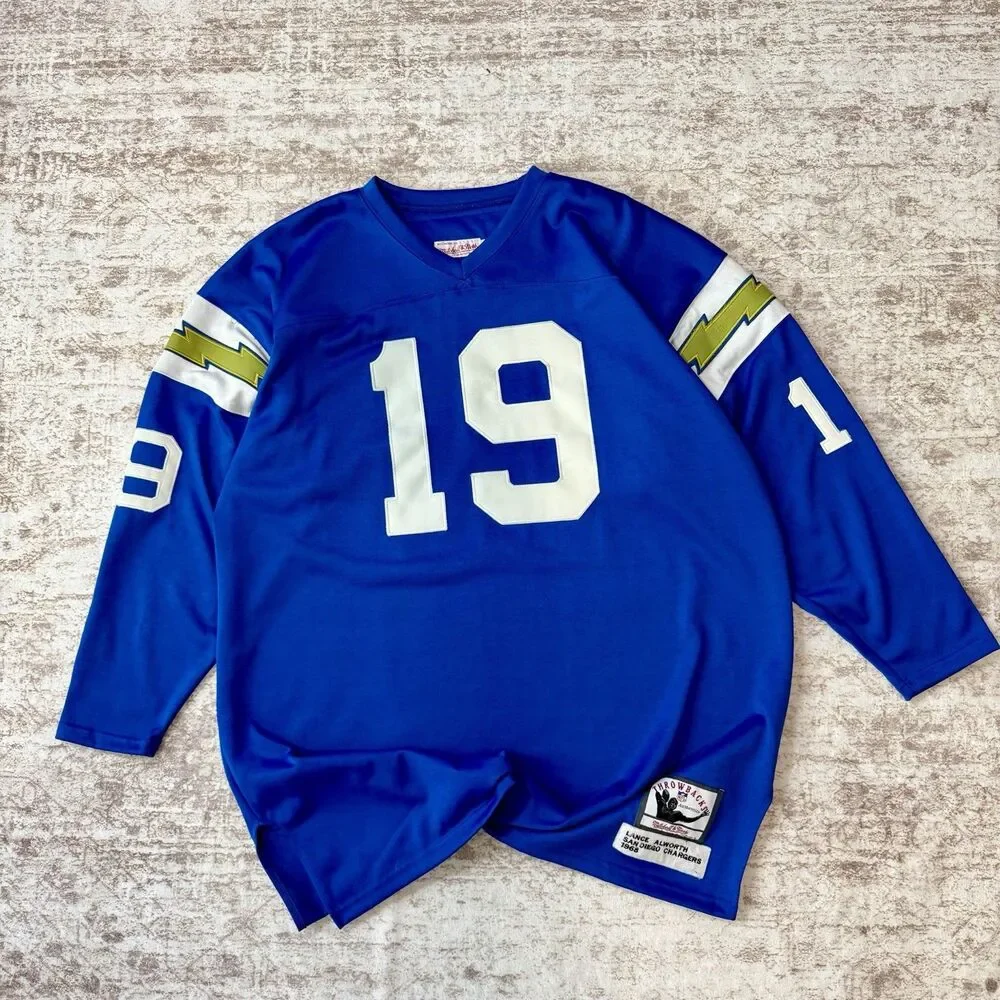 Mitchell & Ness Chargers Lance Alworth #19 Jersey Blue/White/Yellow Men’s 48